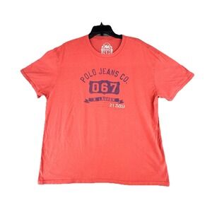 Polo Jeans Co Ralph Lauren Shirt Mens Large Red 67 Graphic 90s Vintage